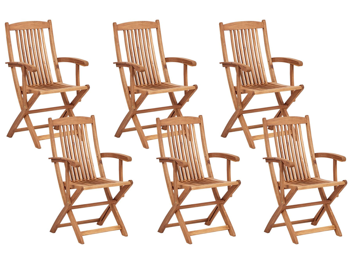 Garden Dining Set 6 Seater MAUI II Acacia Wood Light Brown
