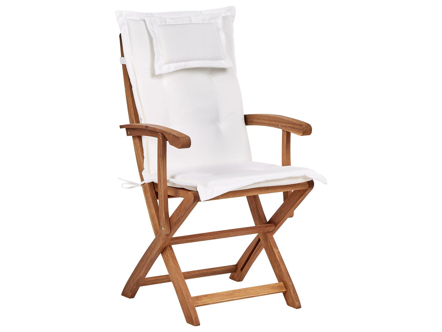 Garden Dining Set 8 Seater MAUI II with Cushions Acacia Wood Off-White