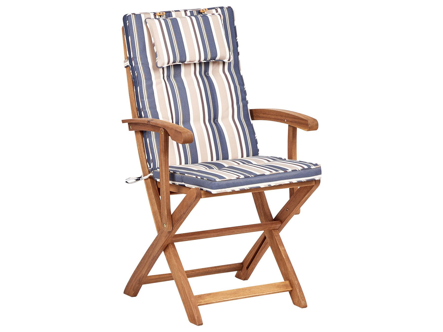 Garden Dining Set 8 Seater MAUI II with Cushions Acacia Wood Multicolour