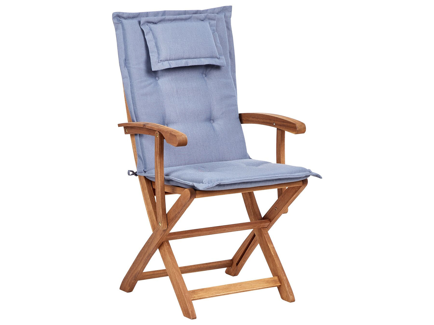 Garden Dining Set 8 Seater MAUI II with Cushions Acacia Wood Blue