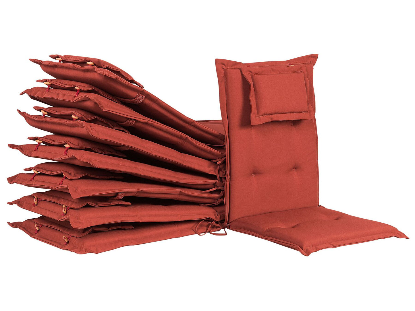 Garden Dining Set 8 Seater MAUI II with Cushions Acacia Wood Dark Red