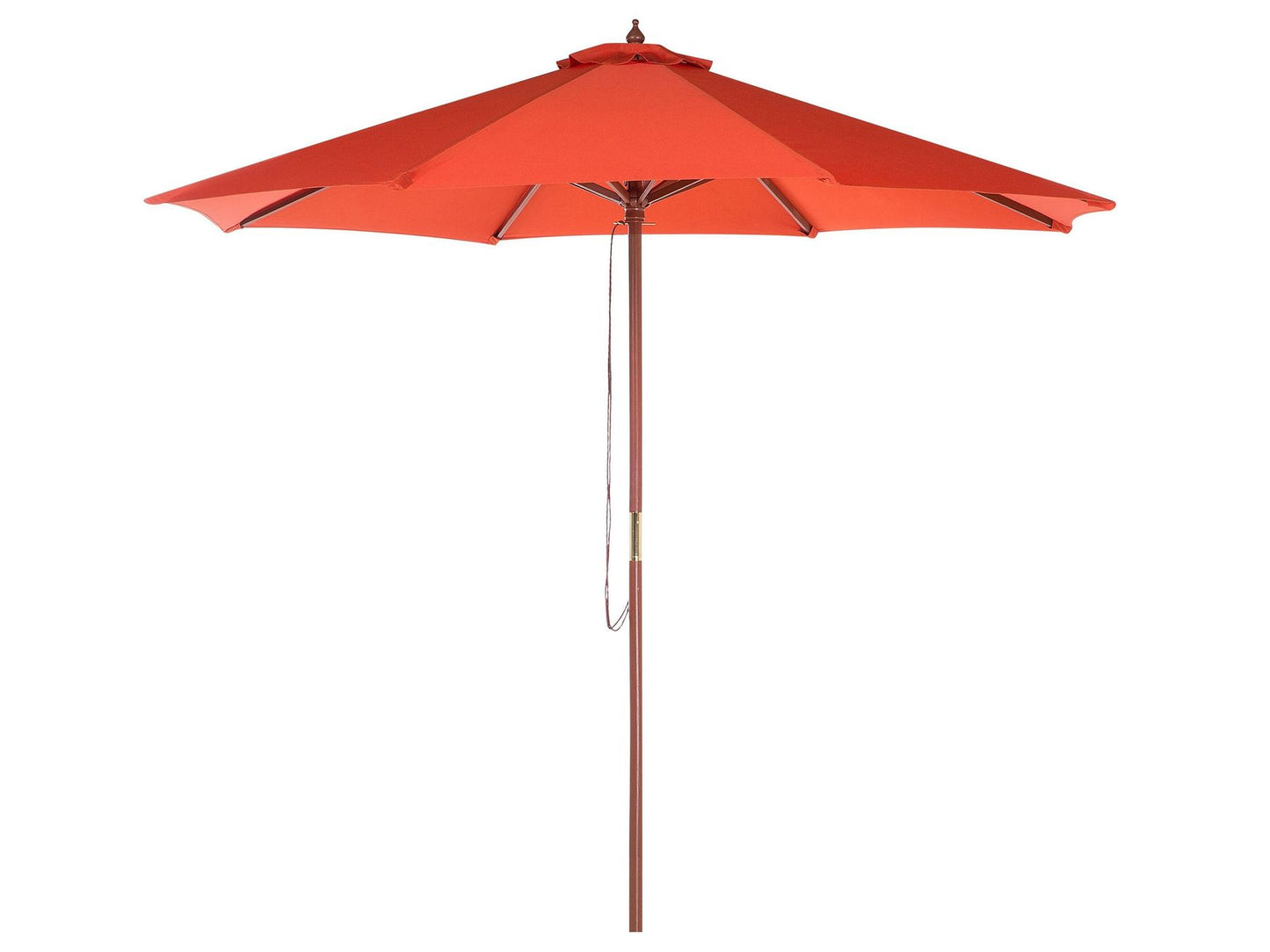 Garden Dining Set 8 Seater MAUI II with Parasol Acacia Wood Dark Red