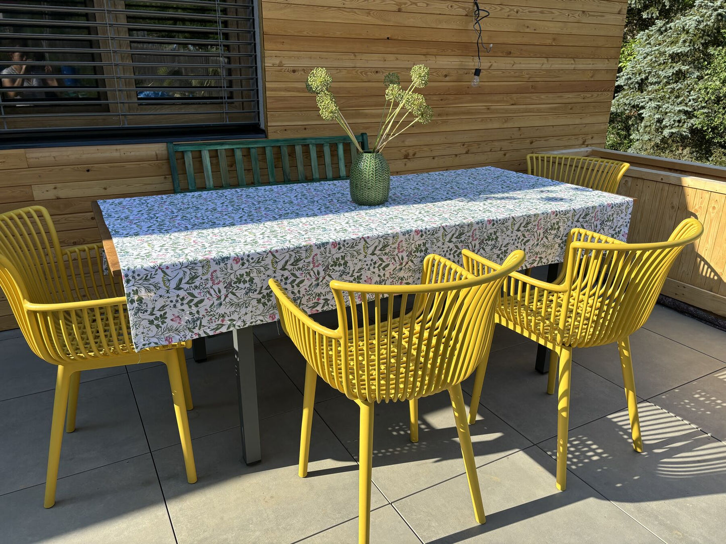 Set of 4 Garden Chairs PESARO Yellow