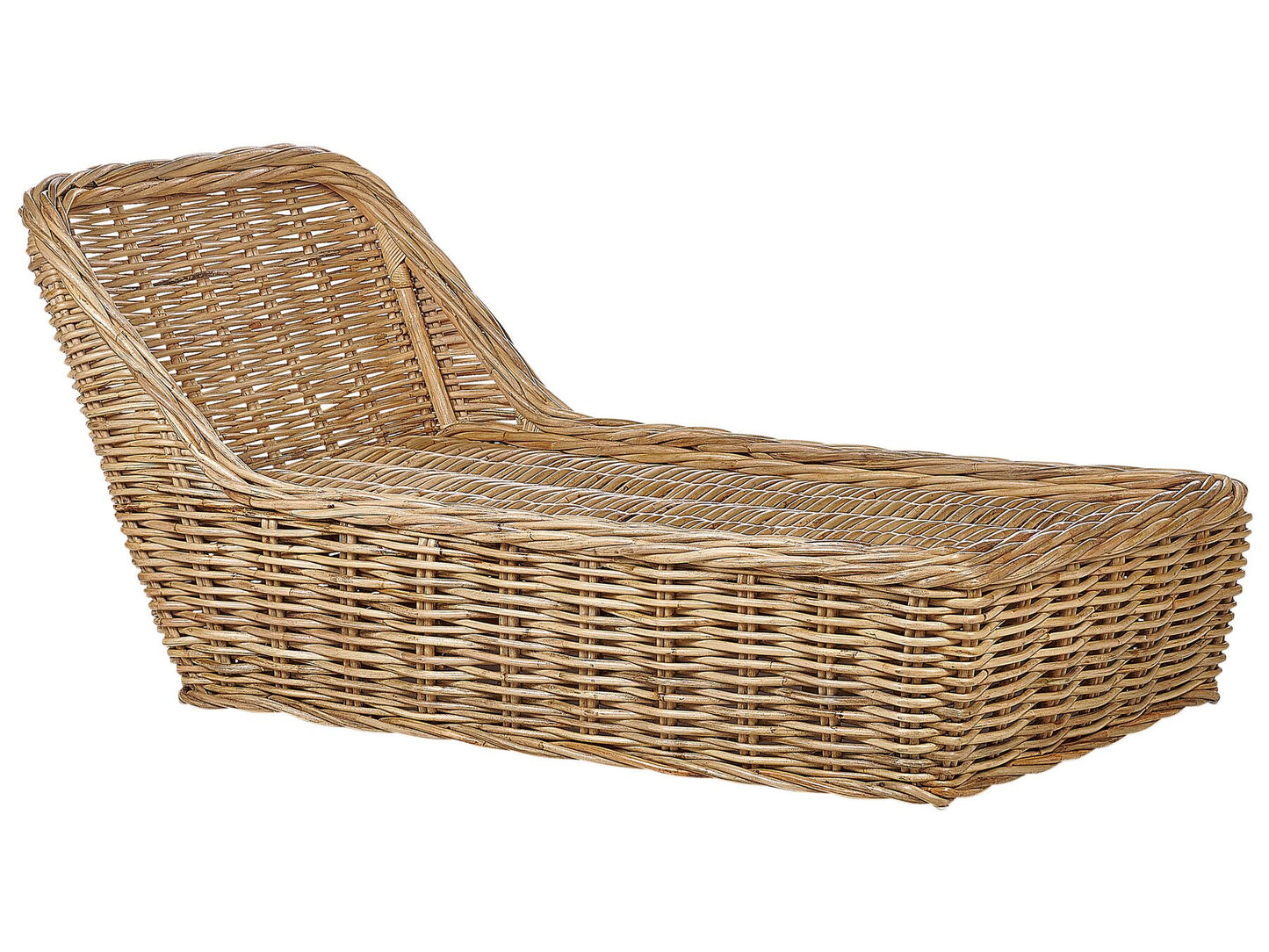 Rattan Sun Lounger with Cushion Taupe BELSITO