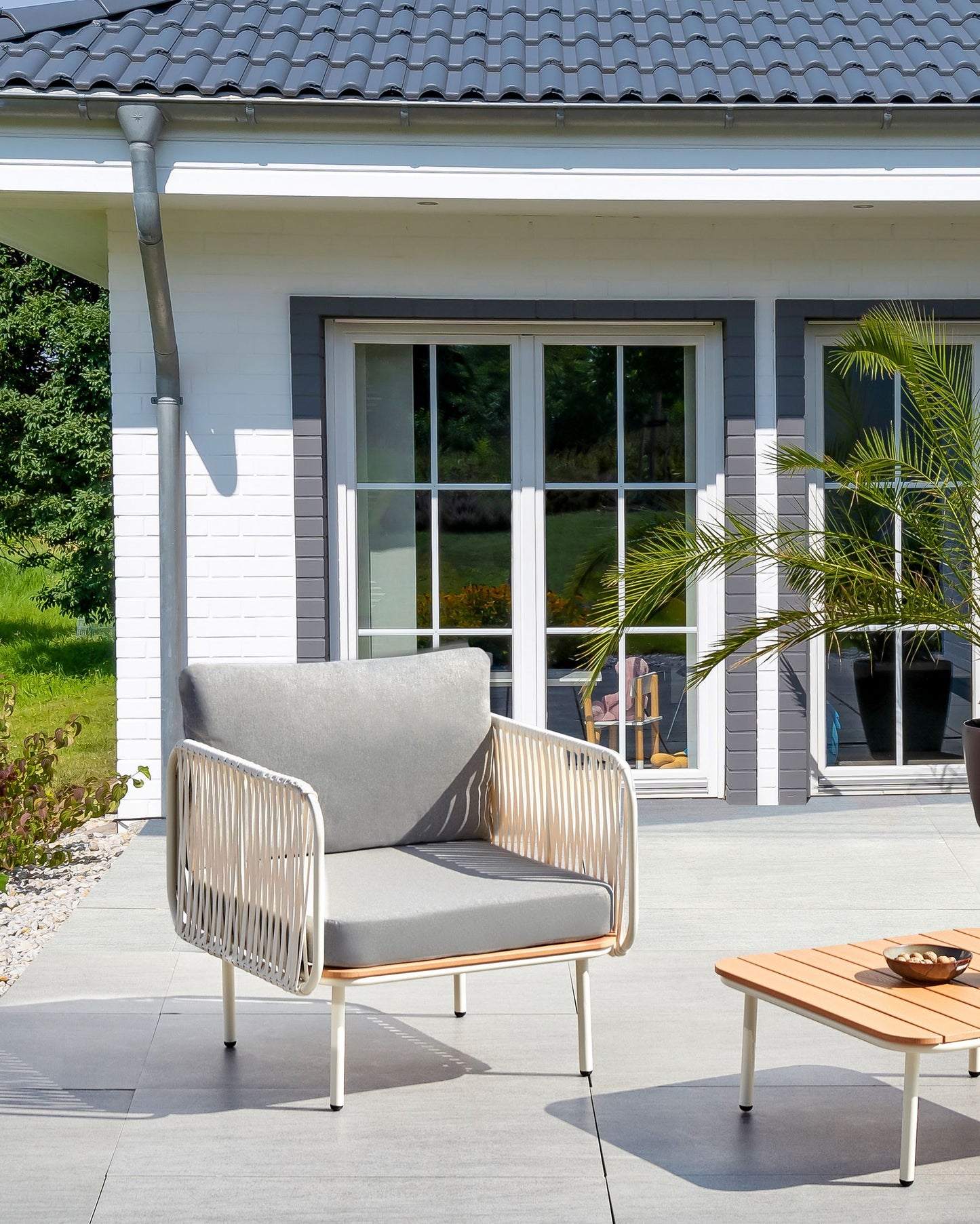 Garden Armchair SENISE Metal Grey