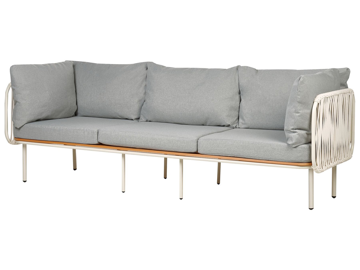 Garden Sofa 3 Seater SENISE Metal Grey