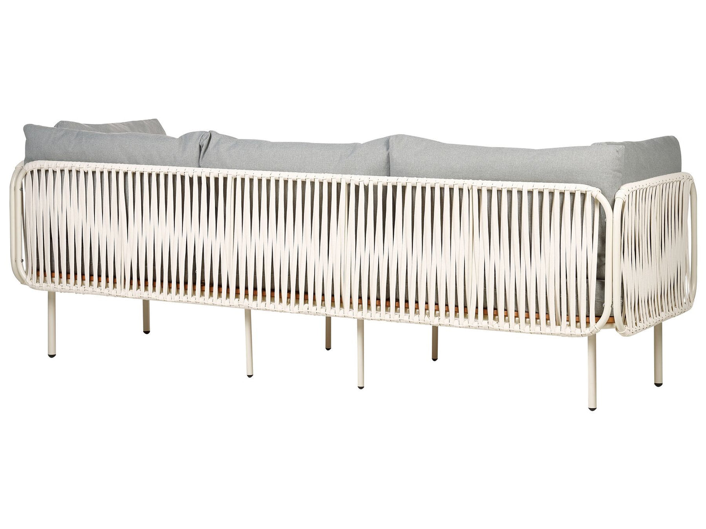 Garden Sofa 3 Seater SENISE Metal Grey