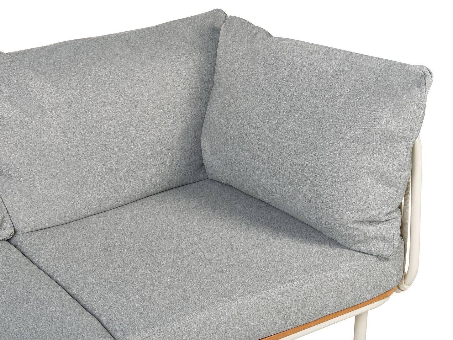Garden Sofa 3 Seater SENISE Metal Grey