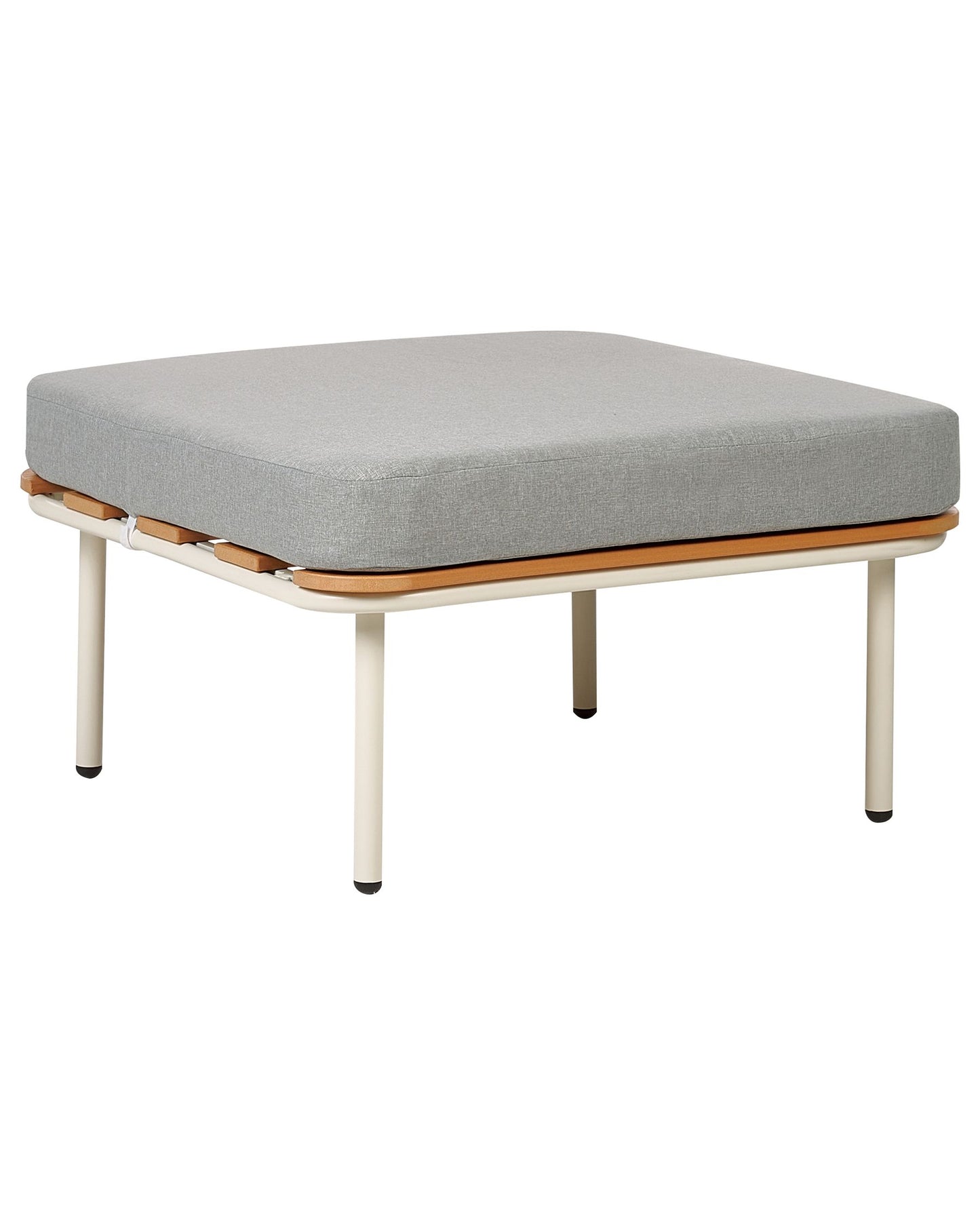 Garden Armchair with Ottoman SENISE Metal Grey