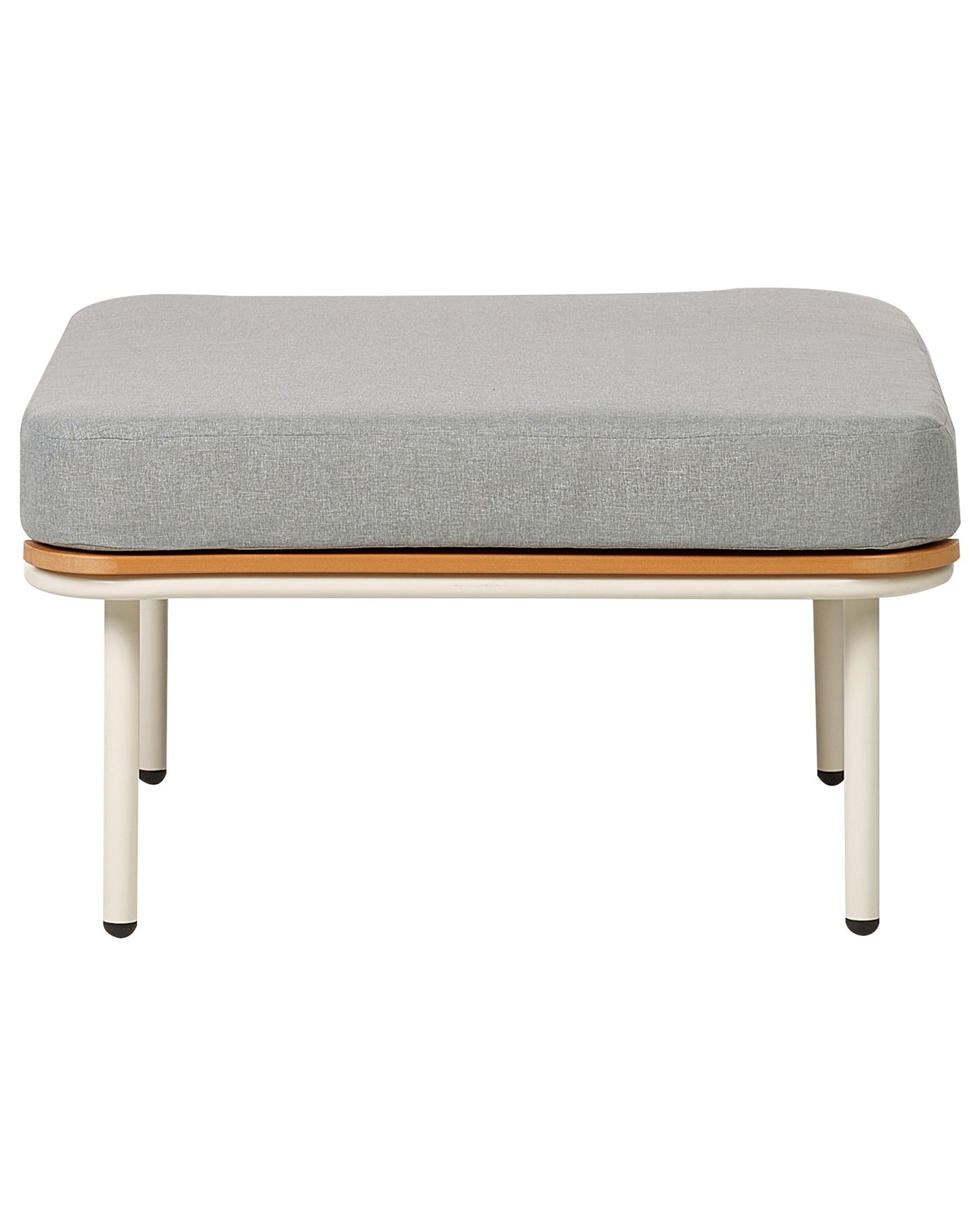 Garden Armchair with Ottoman SENISE Metal Grey