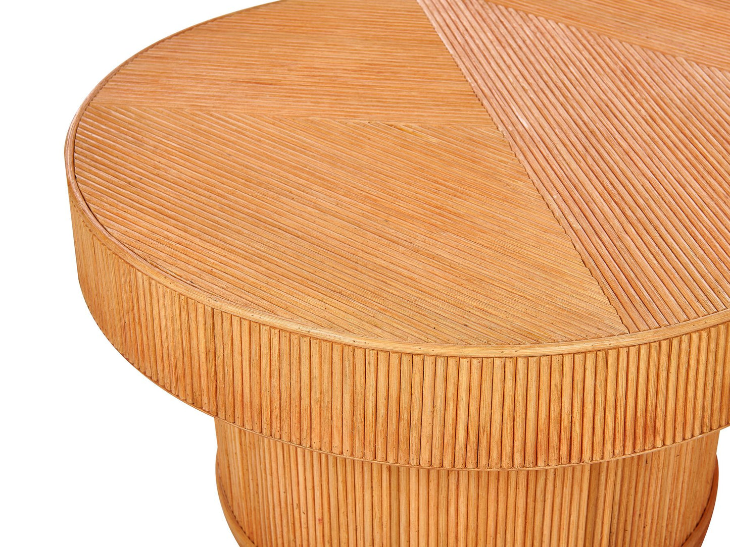 Rattan Coffee Table 150 x 70 cm Light Wood AIROLE