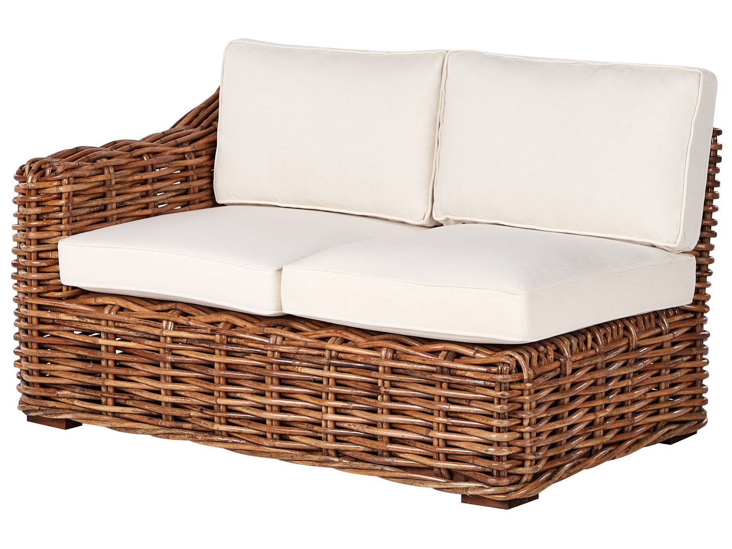 Garden Corner Sofa 3 Seater BRIATICO Left Hand Rattan Natural