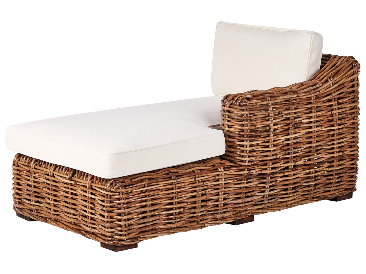 Garden Corner Sofa 3 Seater BRIATICO Left Hand Rattan Natural