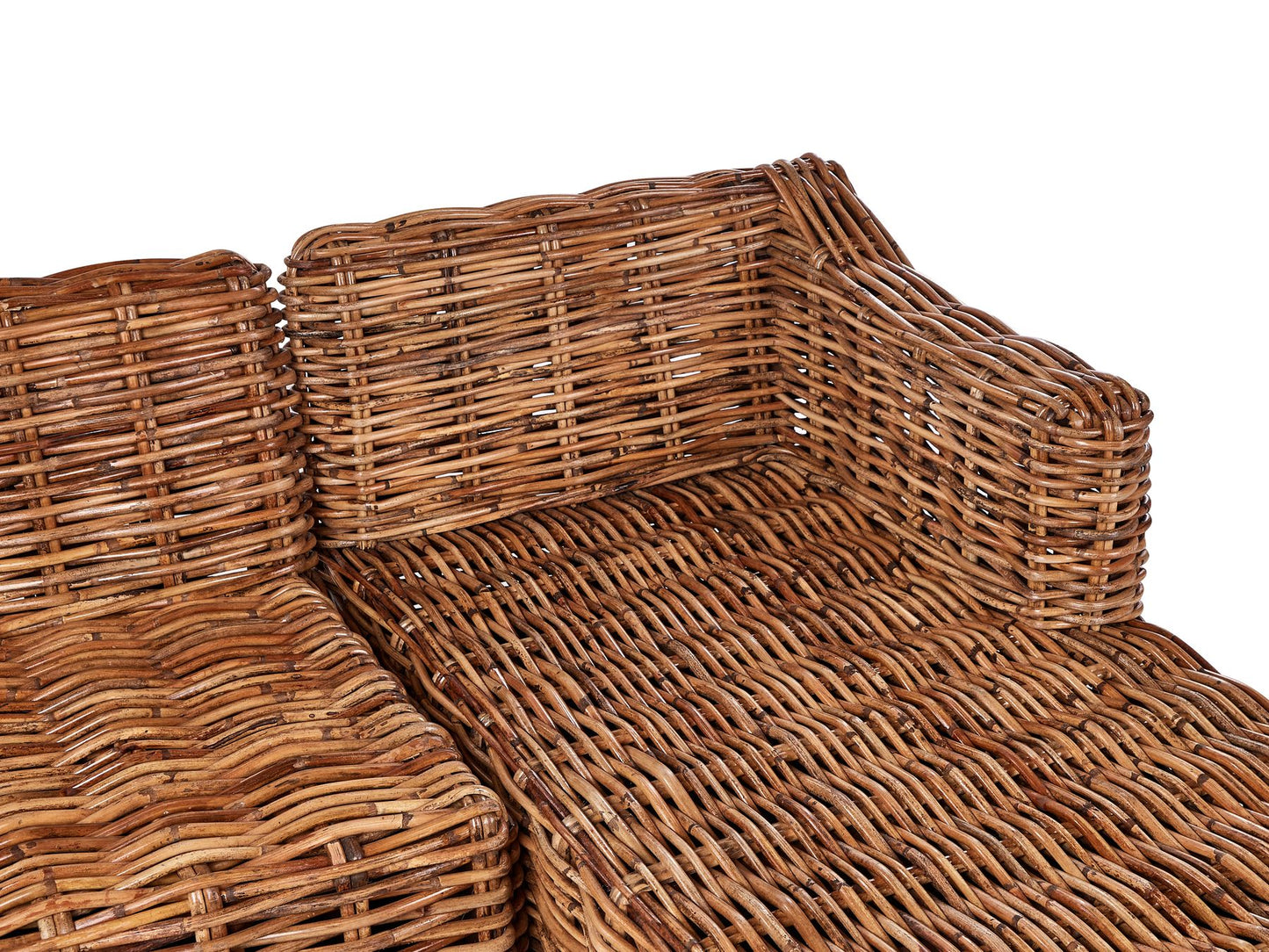 Garden Corner Sofa 3 Seater BRIATICO Left Hand Rattan Natural