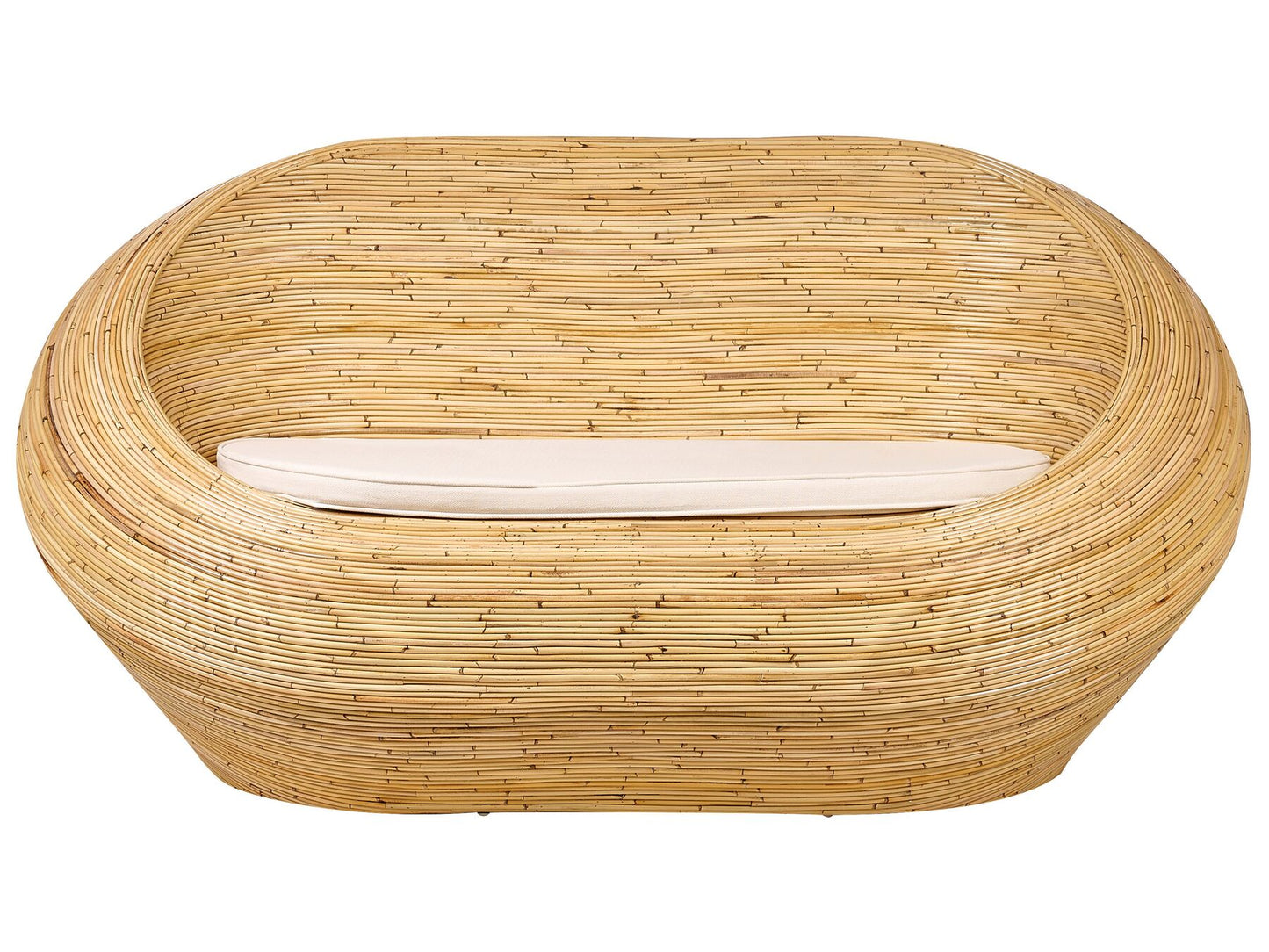 Garden Sofa 2 Seater MAIORI Rattan Natural