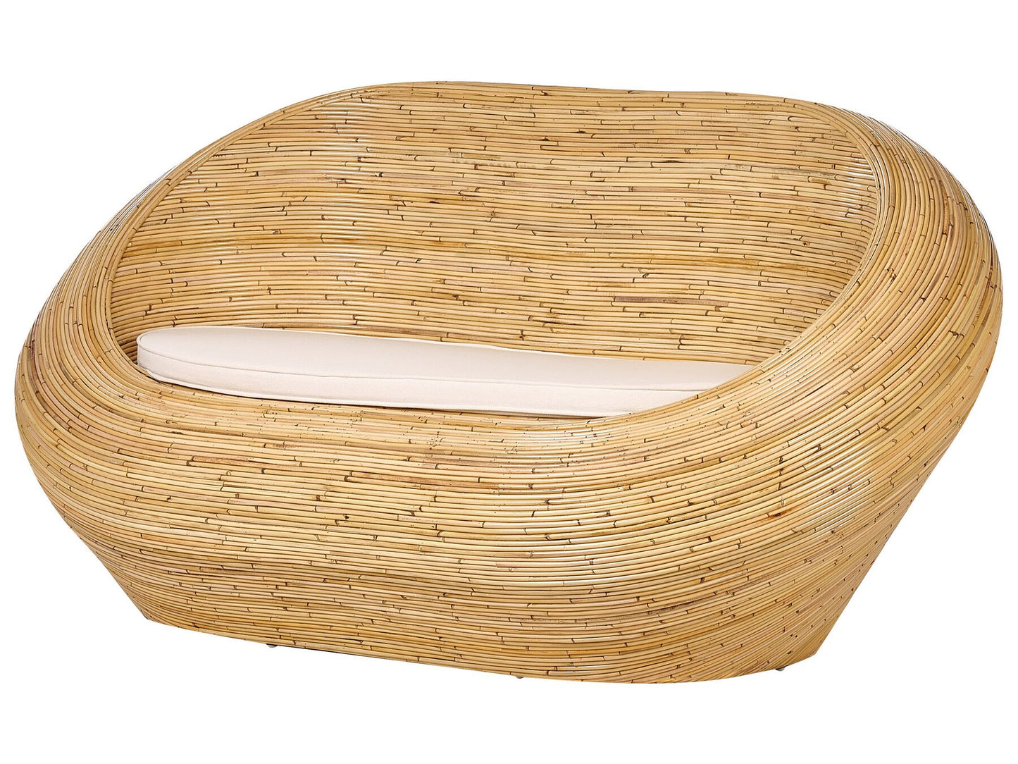 Garden Sofa 2 Seater MAIORI Rattan Natural