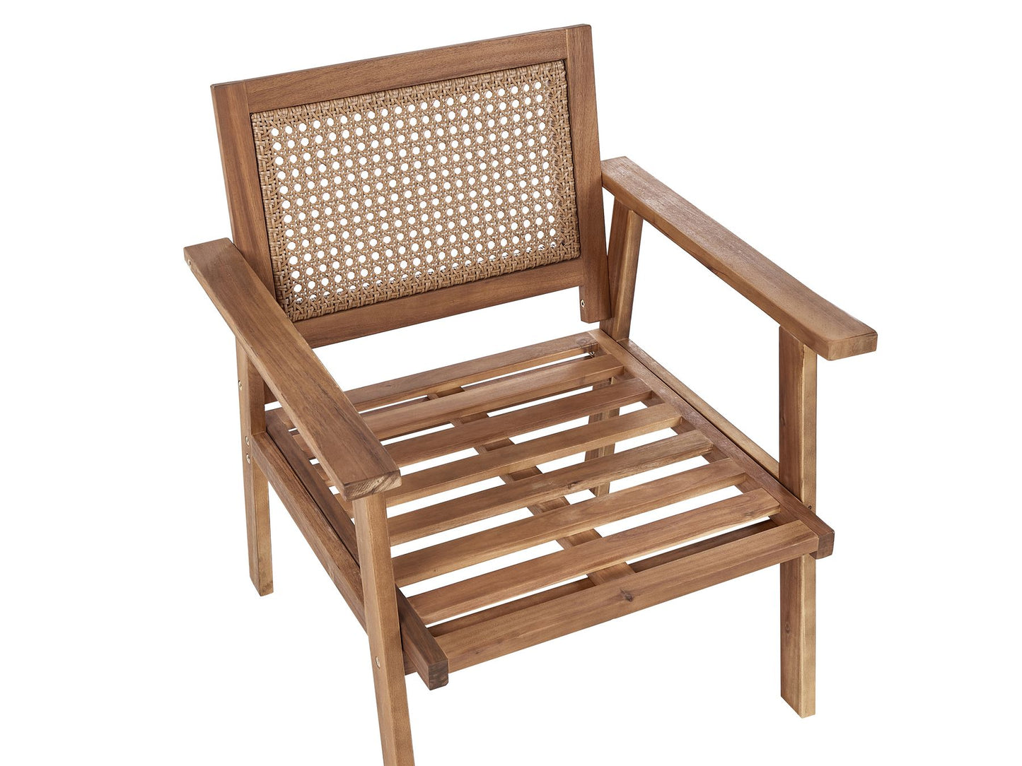Garden Lounge Set with Table 4 Seater ARENELLA Certified Acacia Wood Light Beige