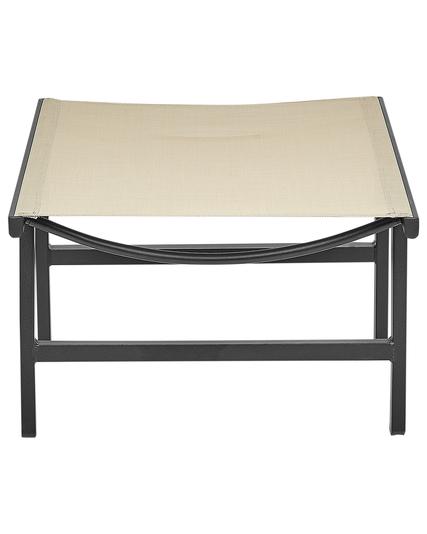 Set of 2 Garden Chairs MARCEDDI with Footstool Metal Beige