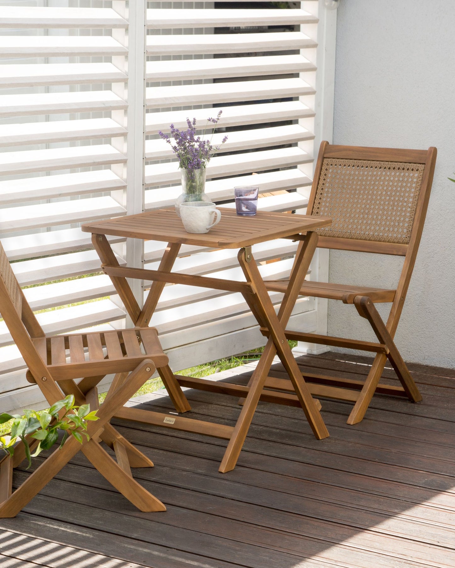 Set of 2 Garden Chairs PARAGGI Certified Acacia Wood Dark Brown