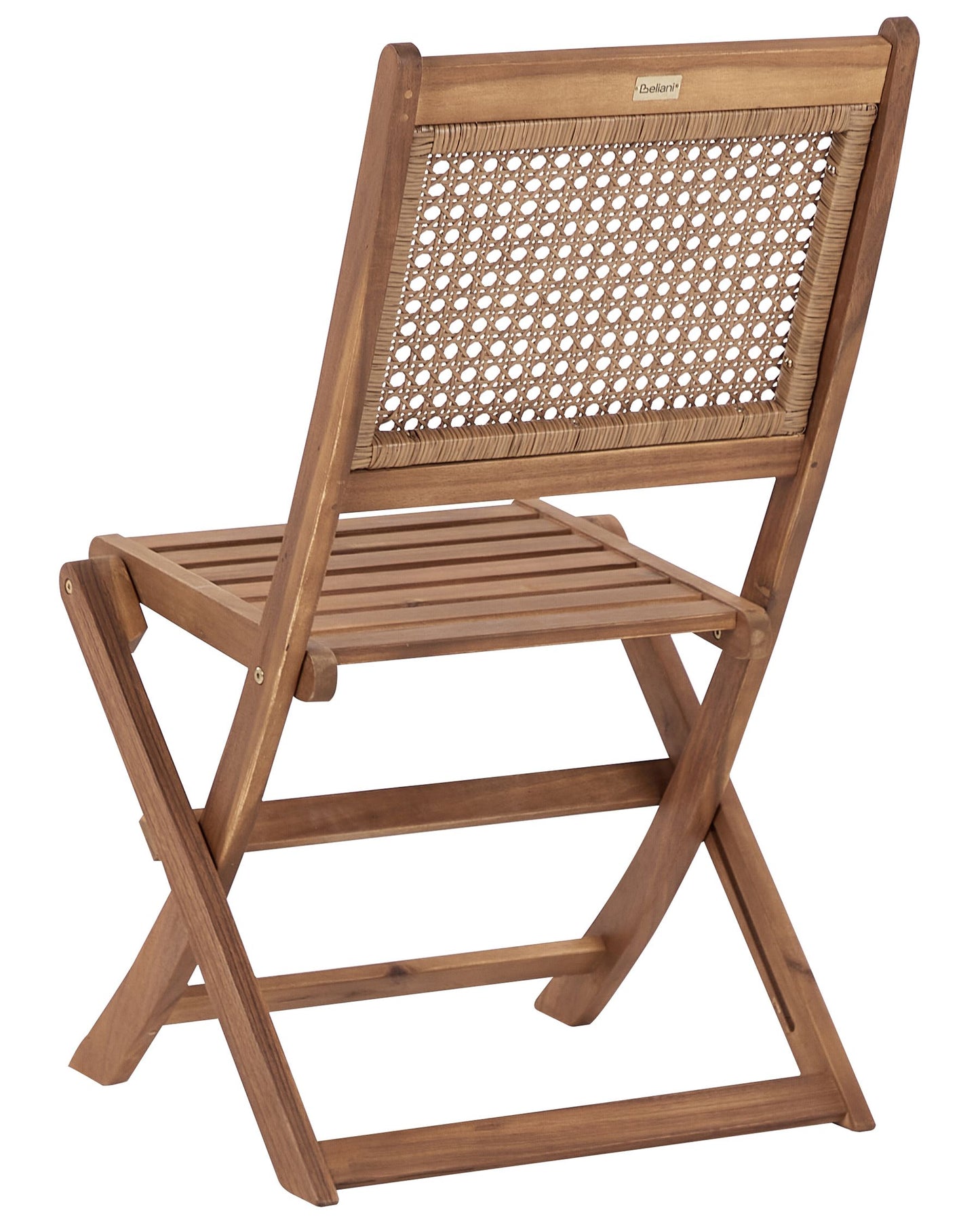 Set of 2 Garden Chairs PARAGGI Certified Acacia Wood Dark Brown