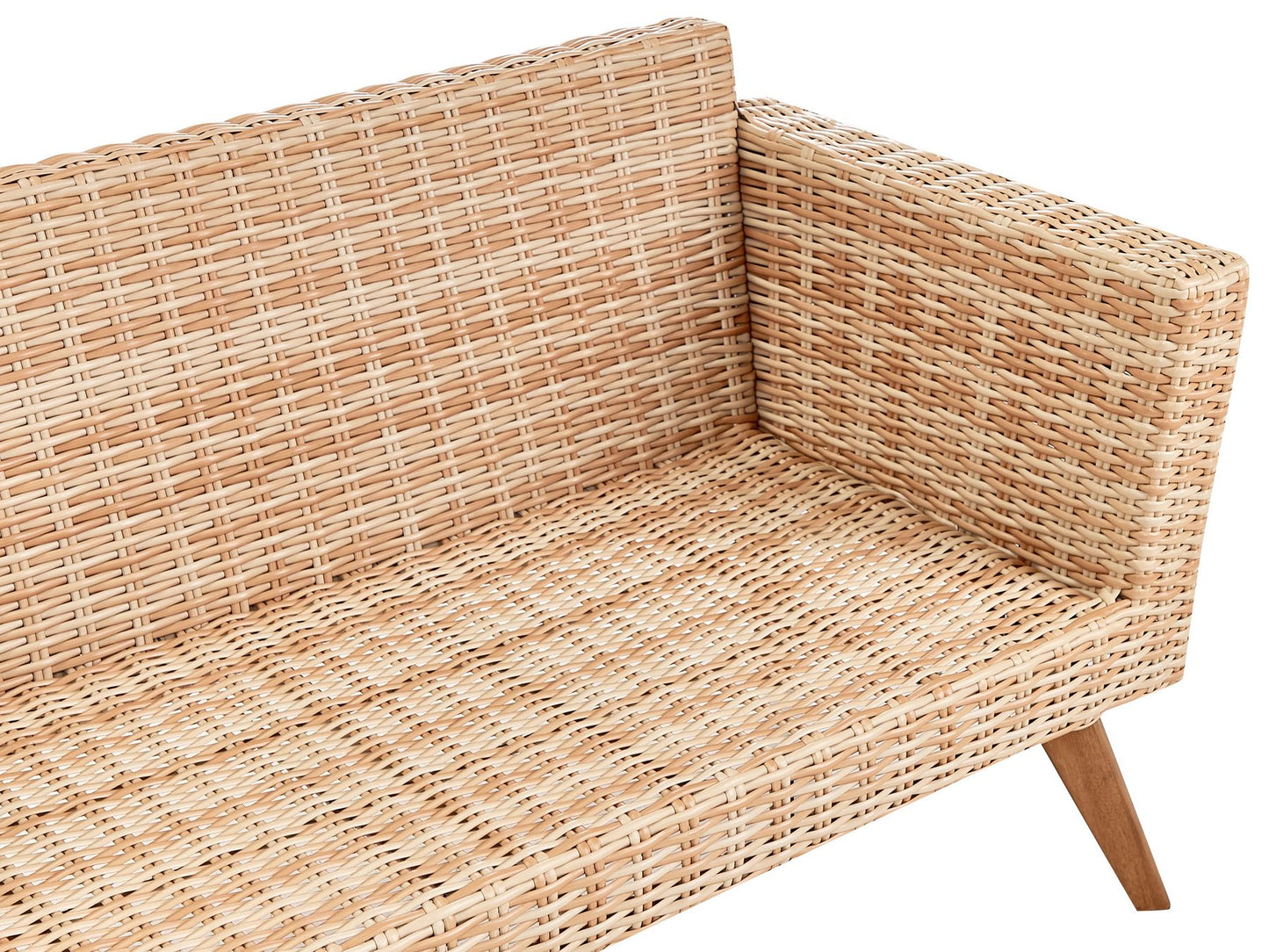 Garden Lounge Set with Table 5 Seater VITTORIA PE Rattan Off-White