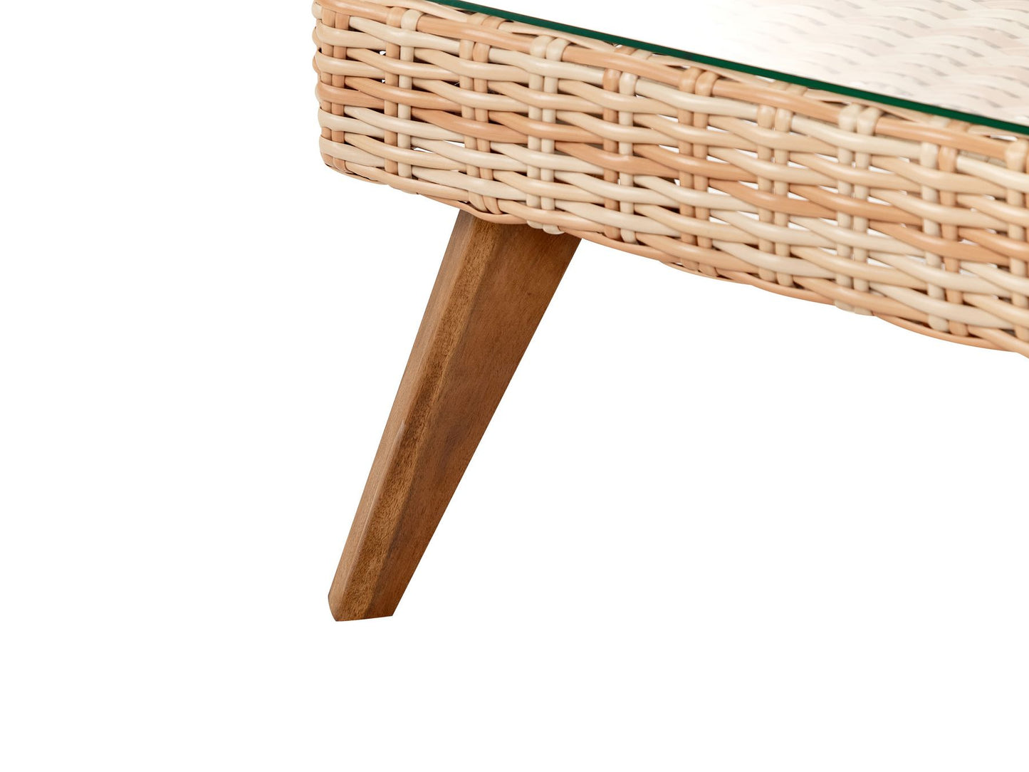 Garden Lounge Set with Table 5 Seater VITTORIA PE Rattan Off-White