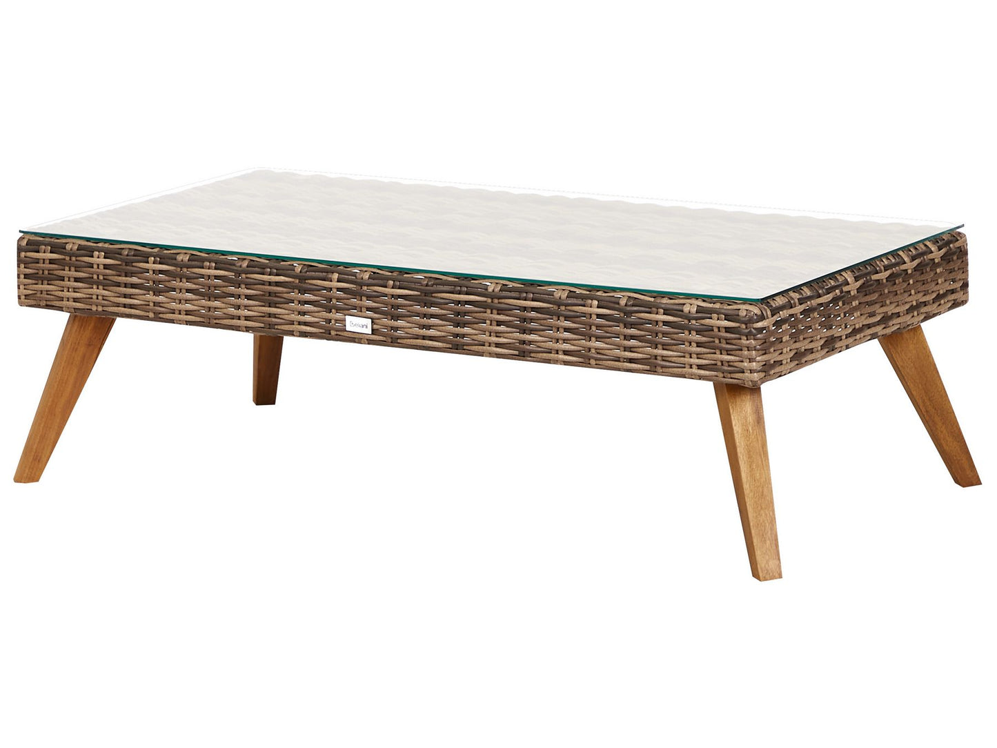 Garden Lounge Set with Table 5 Seater VITTORIA PE Rattan Olive Green
