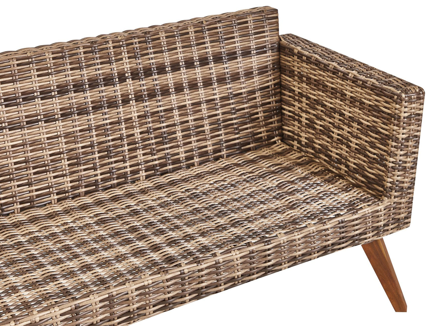 Garden Lounge Set with Table 5 Seater VITTORIA PE Rattan Olive Green