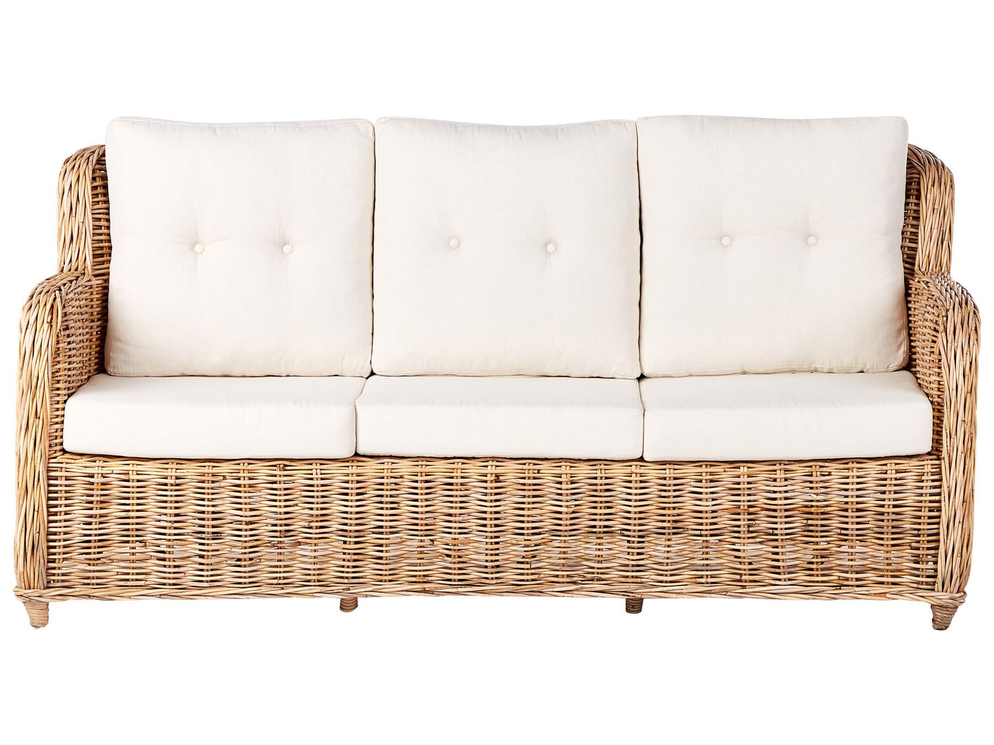 Garden Sofa Set 5 Seater ALESSANO Rattan Natural