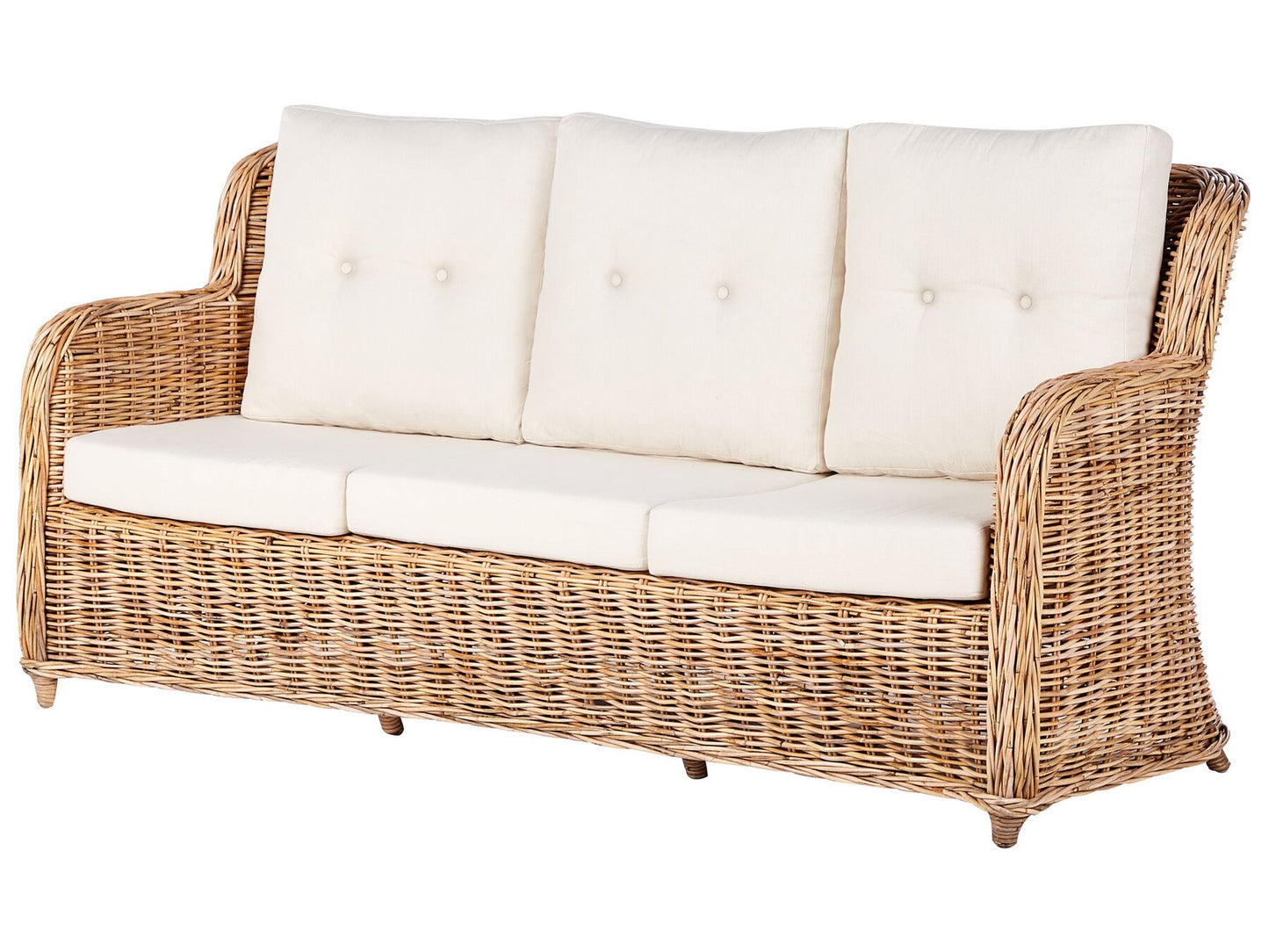 Garden Sofa Set 5 Seater ALESSANO Rattan Natural
