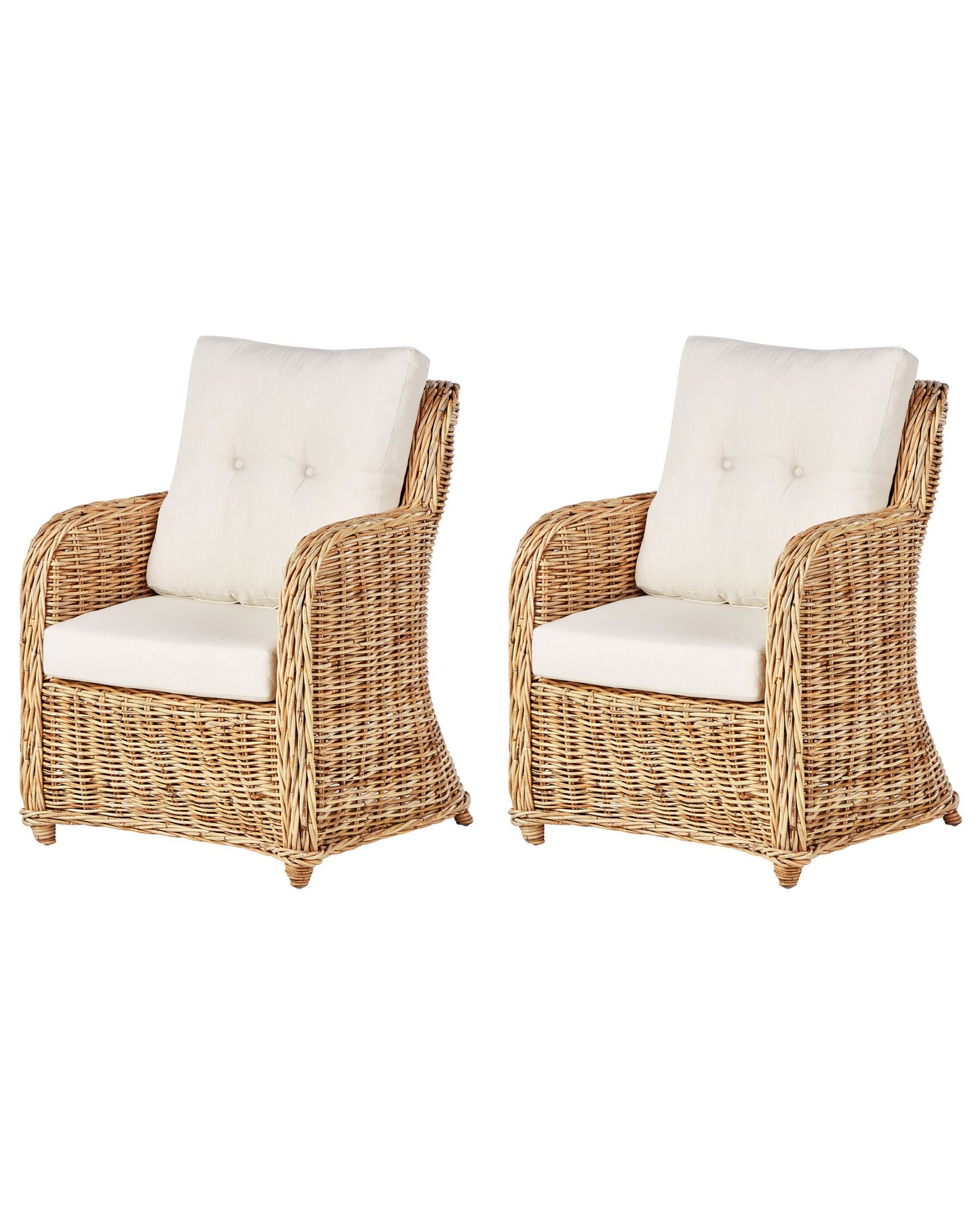 Garden Sofa Set 5 Seater ALESSANO Rattan Natural
