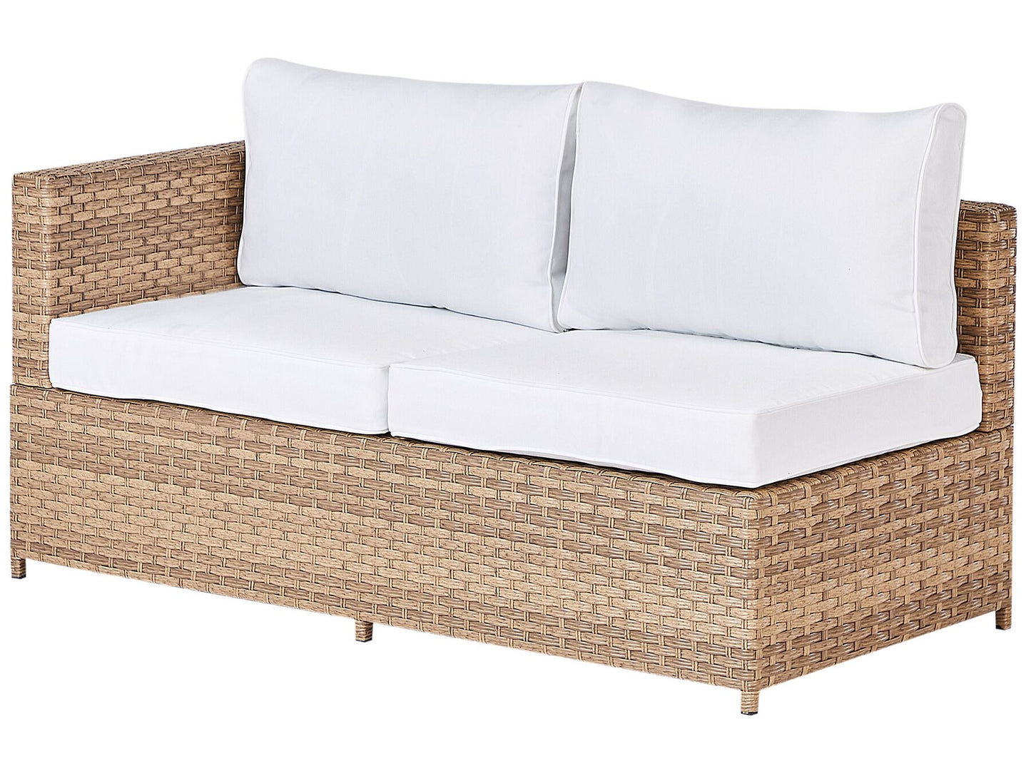 Garden Corner Sofa with Table 4 Seater Left Hand Rattan Off-White