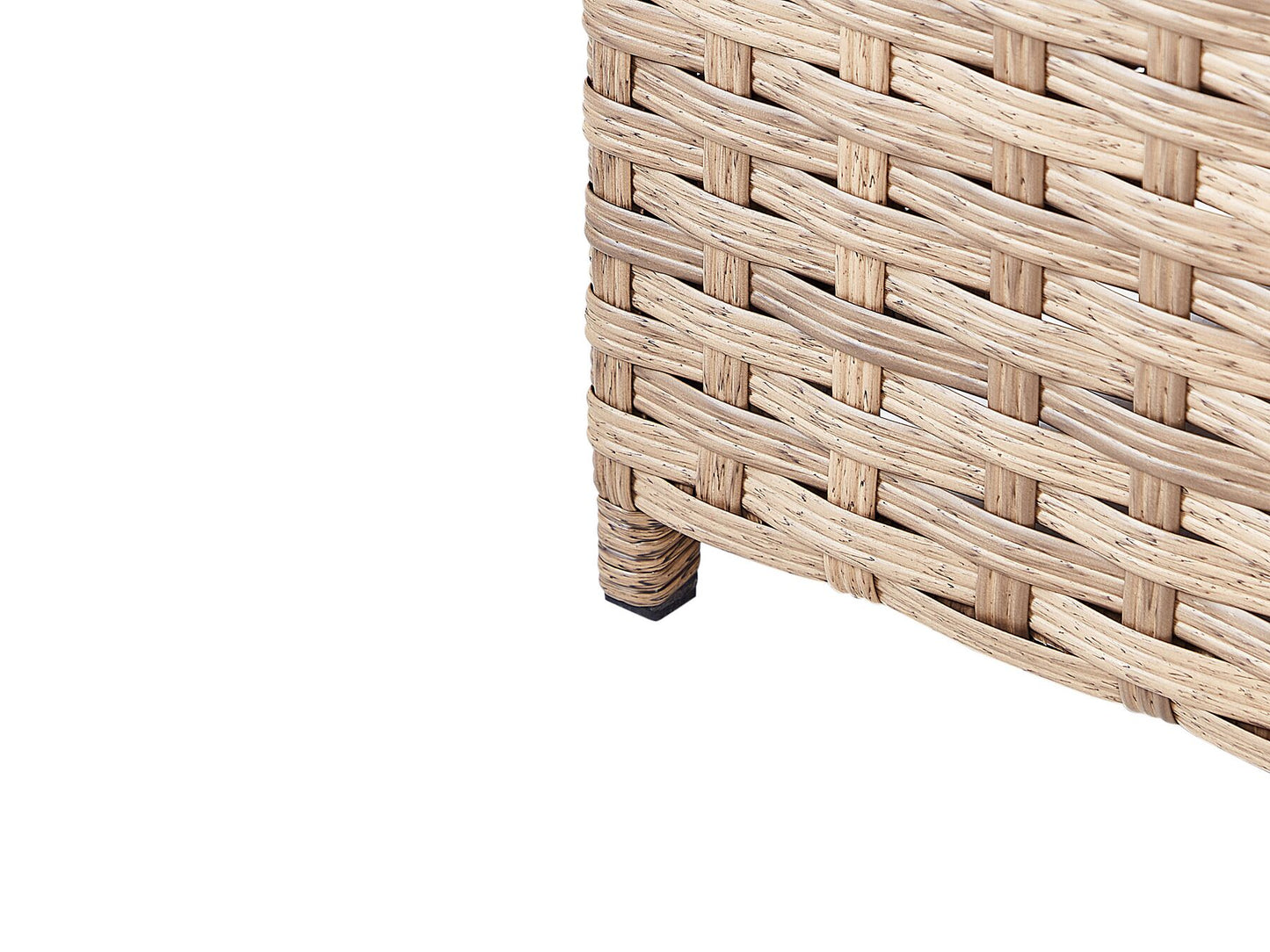 Garden Corner Sofa with Table 4 Seater Left Hand Rattan Off-White