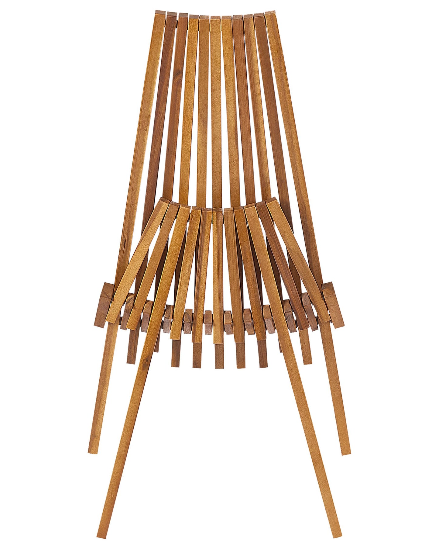 Set of 2 Garden Chairs BELLANO Acacia Wood Brown