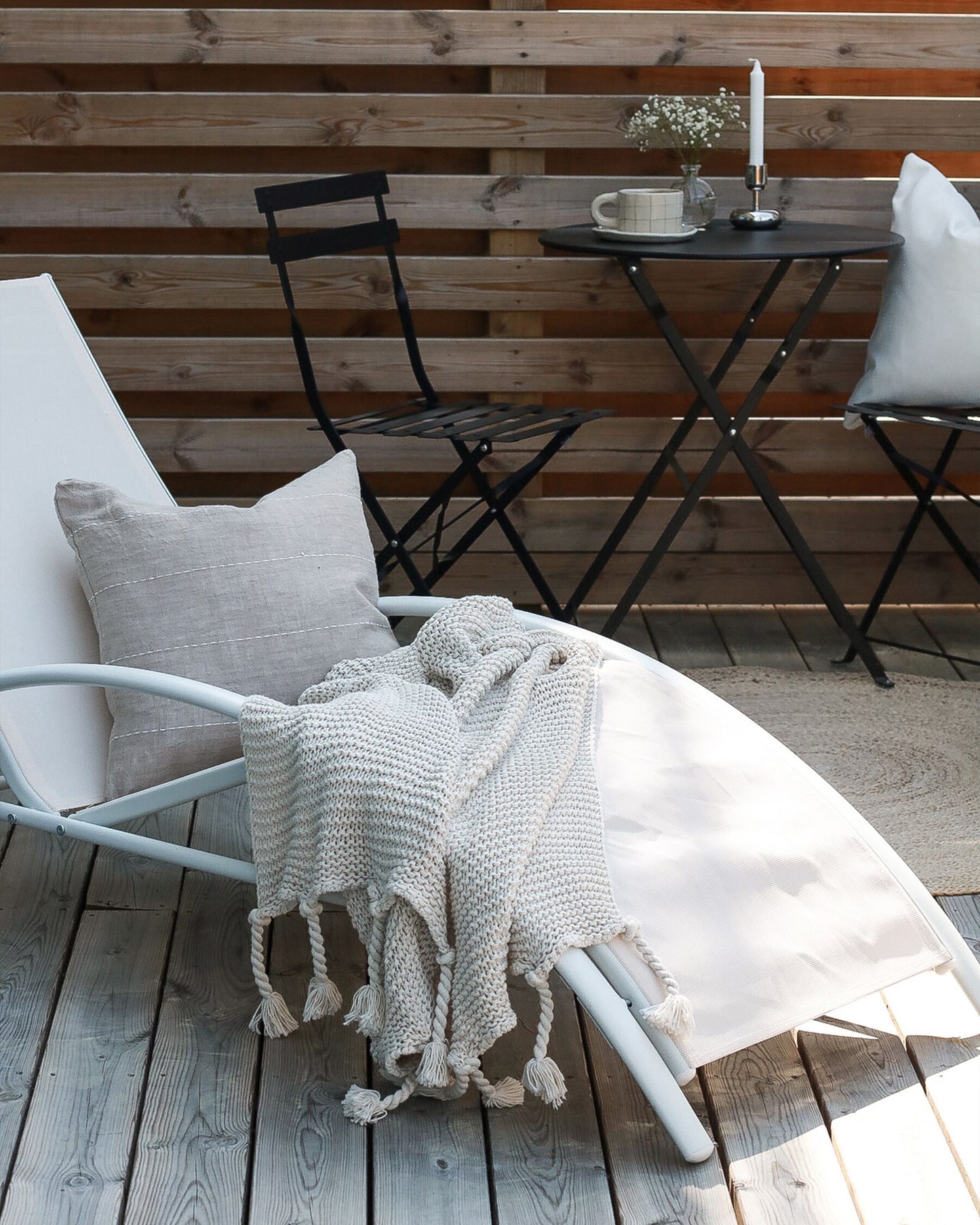 Steel Folding Garden Sun Lounger Beige GAETA