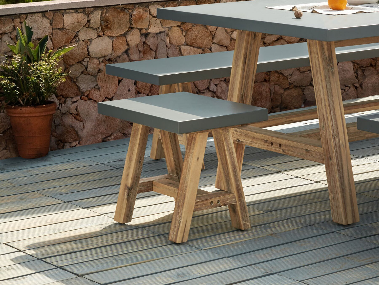 Garden Stool TONNARE Grey