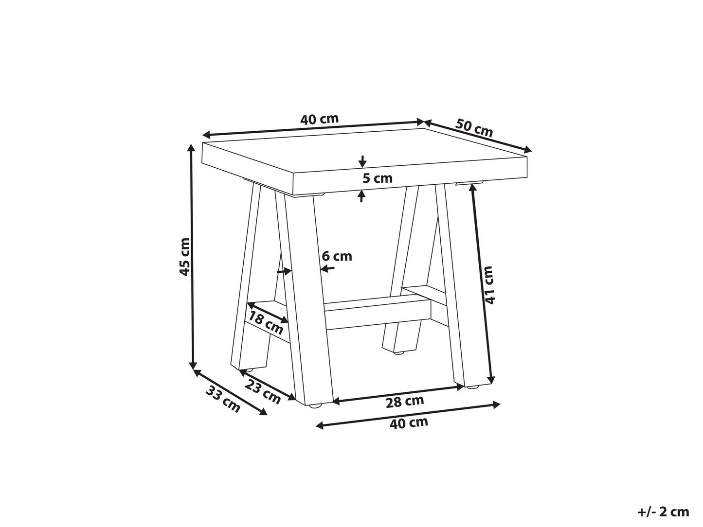 Garden Stool TONNARE Grey
