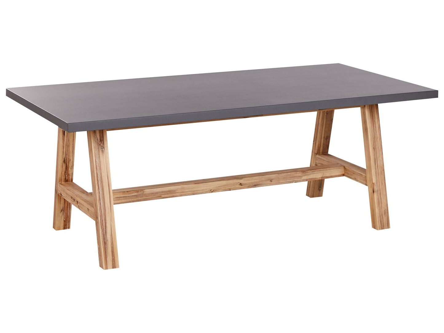 Garden Dining Set with Benches 6 Seater TONNARE Concrete Grey