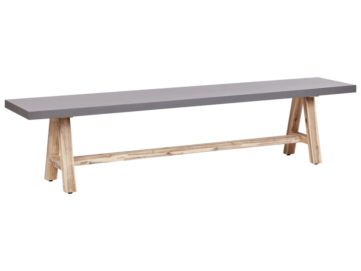 Garden Dining Set with Benches 6 Seater TONNARE Concrete Grey