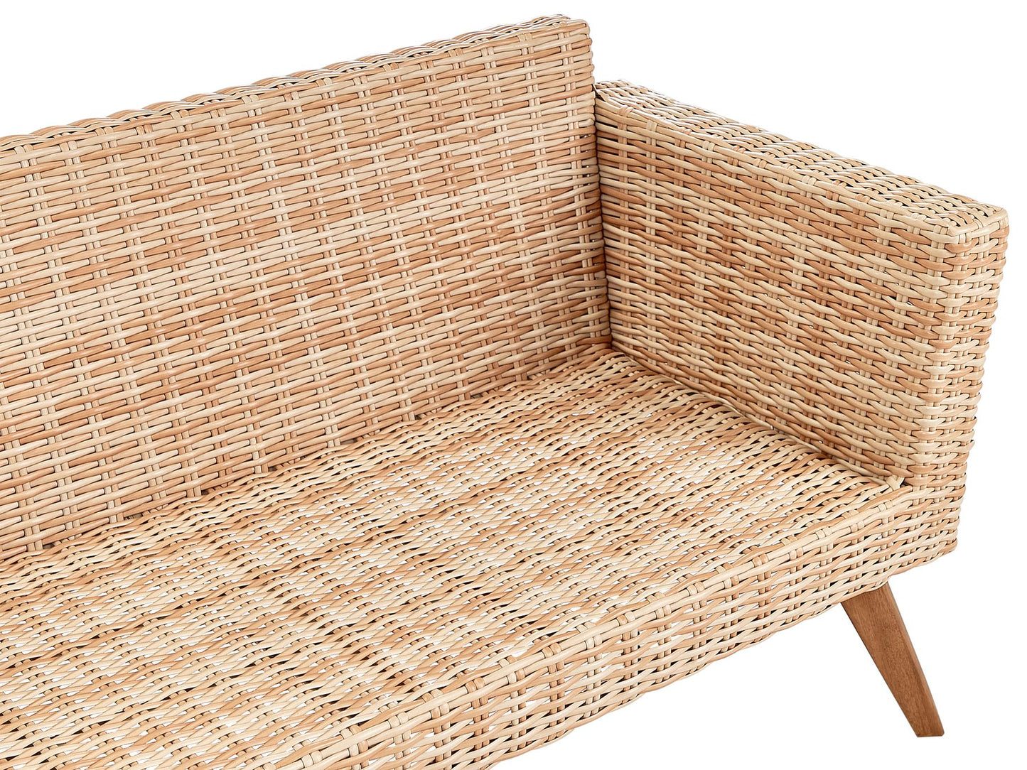Garden Lounge Set with Table 4 Seater VITTORIA PE Rattan Off-White