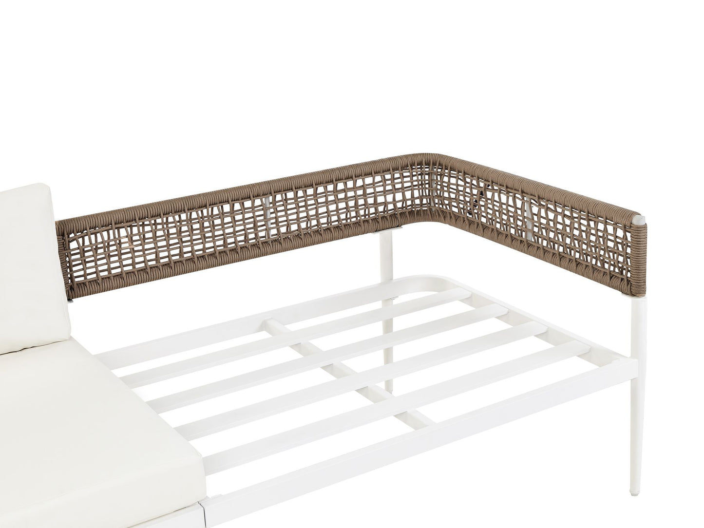 Garden Lounge Set with Table 5 Seater SERLA Metal White