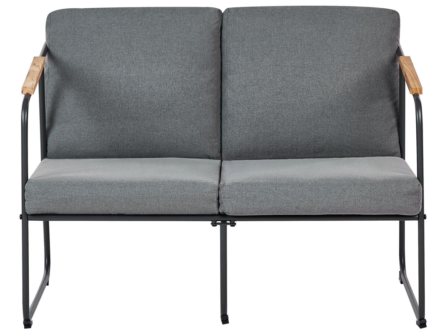 Garden Lounge Set with Table 4 Seater VEZZANA Metal Grey