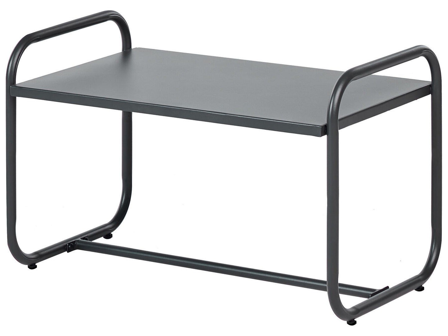 Garden Lounge Set with Table 4 Seater VEZZANA Metal Grey
