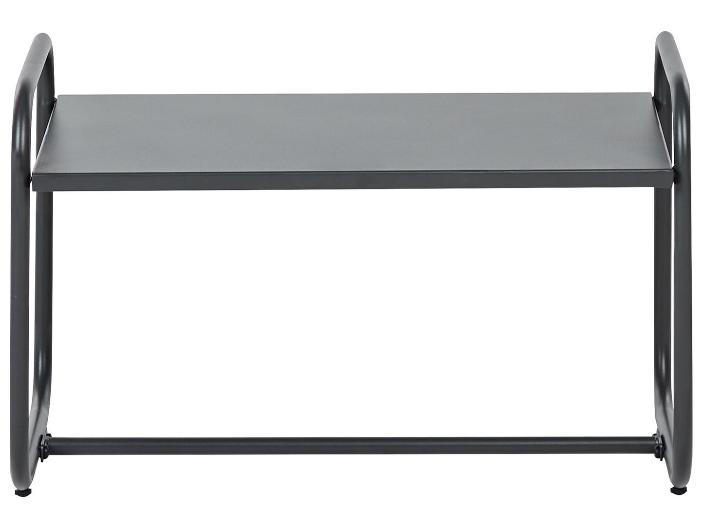 Garden Lounge Set with Table 4 Seater VEZZANA Metal Grey