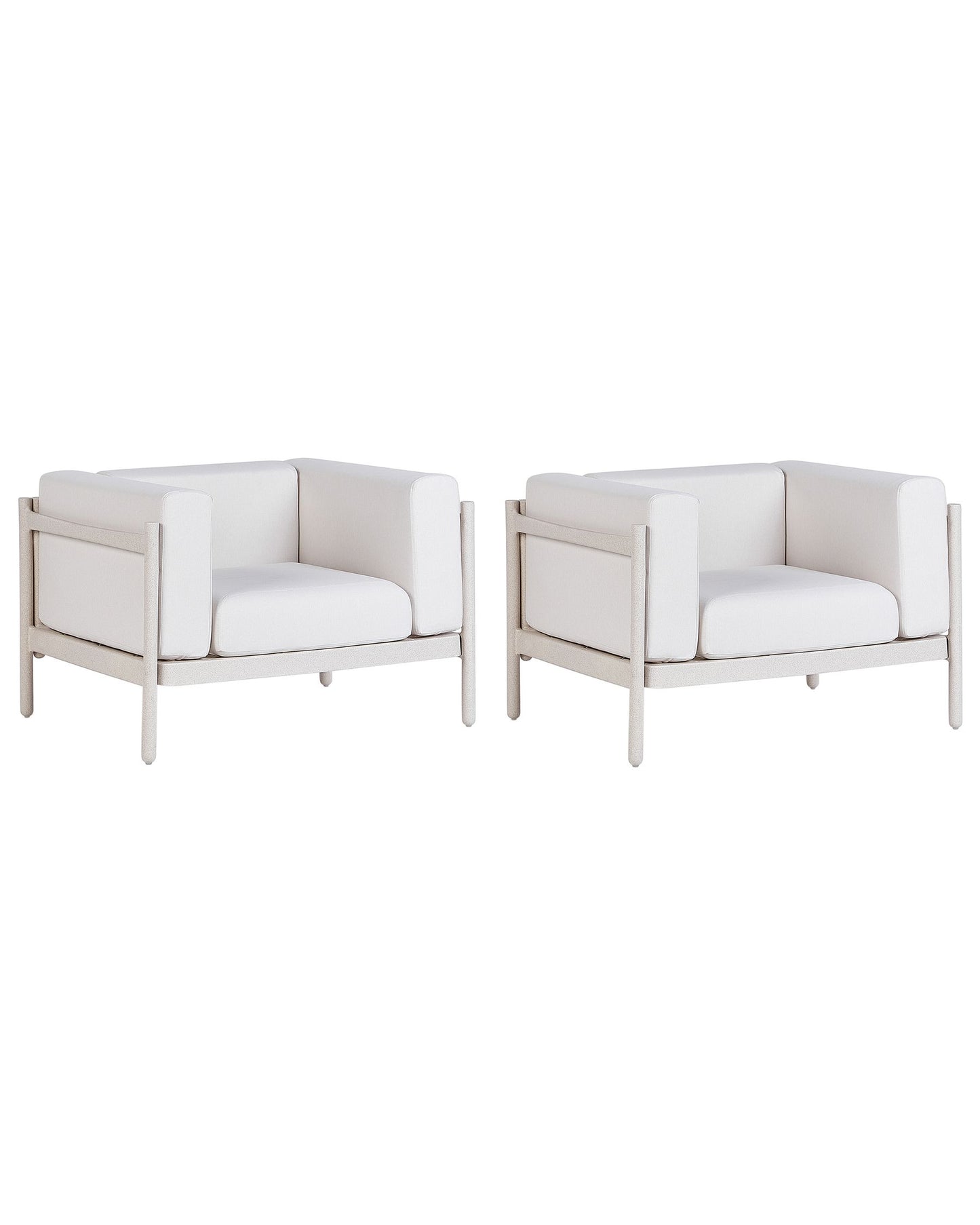 Set of 2 Garden Armchairs FERRETTI Light Beige