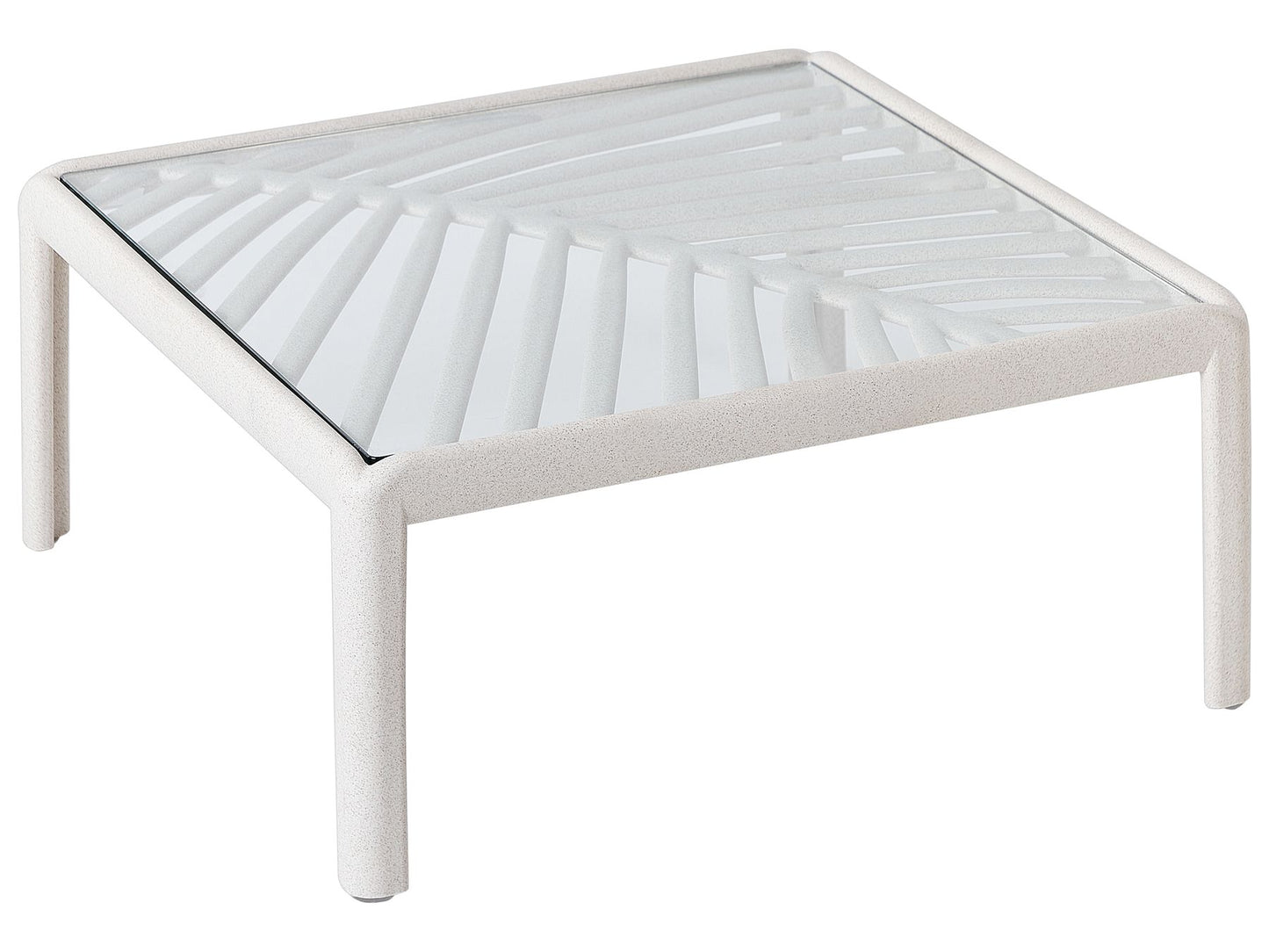 Garden Lounge Set with Table 4 Seater FERRETTI Light Beige