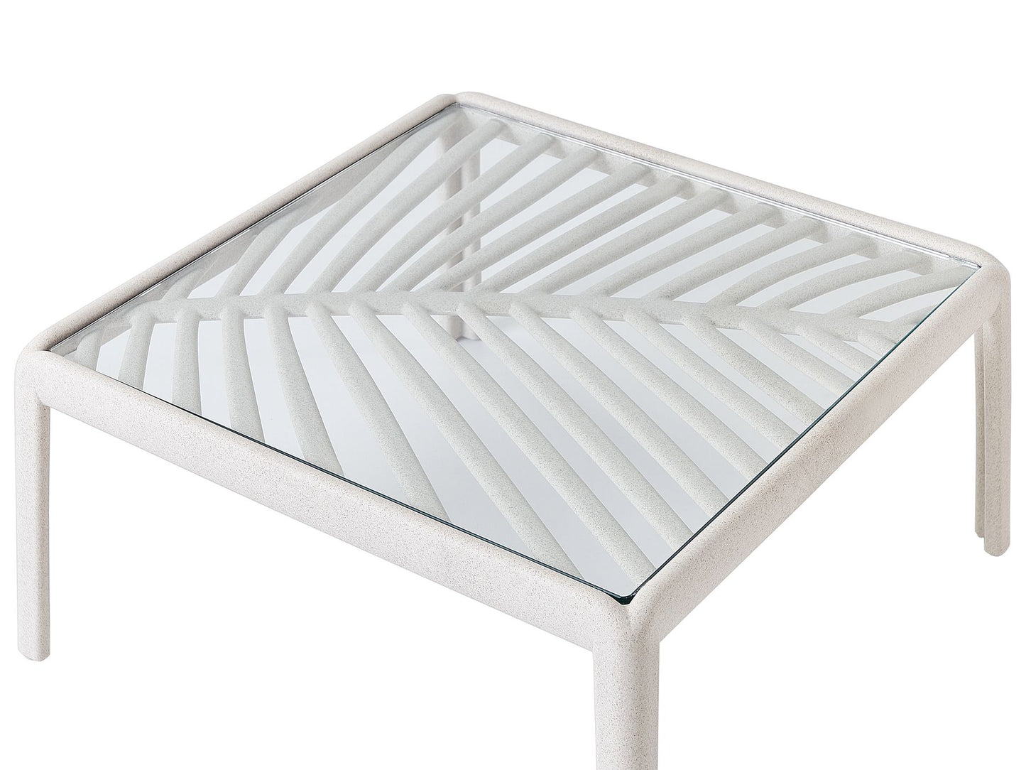 Garden Lounge Set with Table 4 Seater FERRETTI Light Beige