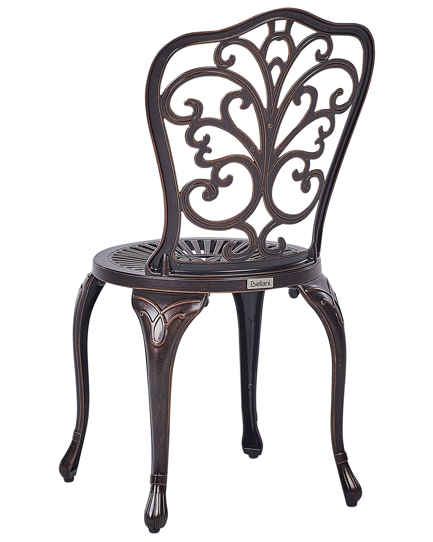 Set of 2 Garden Chairs TRIORA Metal Brown