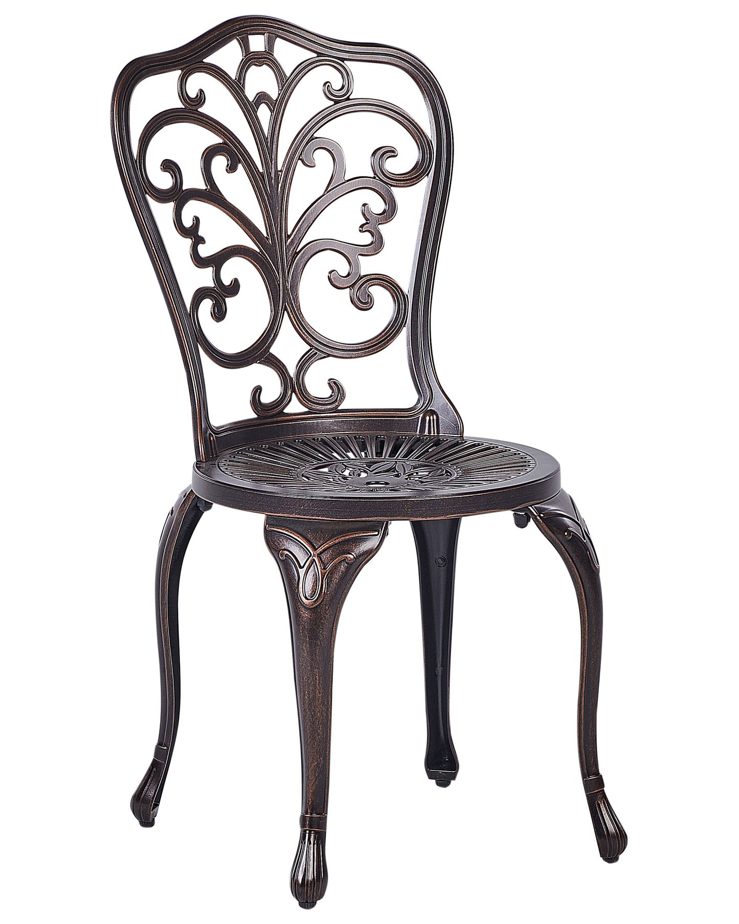 Set of 2 Garden Chairs TRIORA Metal Brown