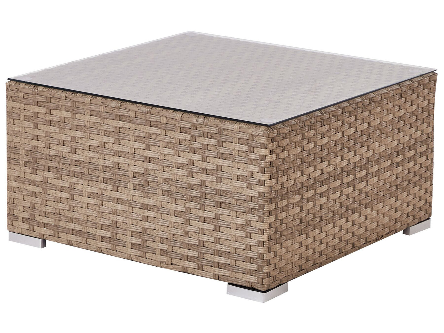 Garden Corner Sofa with Table 4 Seater SANO Left Hand Modular PE Rattan Natural